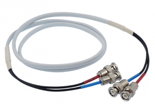 Кабель для подключения УЗ раздельно-совмещенных преобразователей 2BNC-2BNC-1300